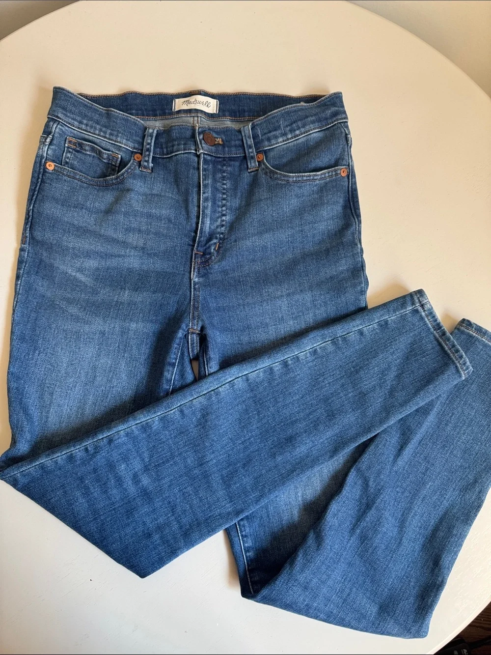 Madewell 9” Mid-Rise Skinny Jeans in Denim Blue